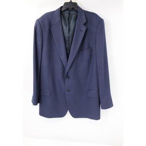 Rochester Loro piana sport coat Mens 44L Big Tall herringbone navy worsted‎ wool